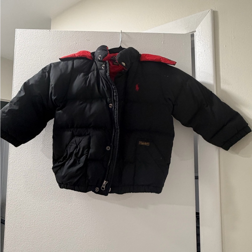 Polo by Ralph Lauren Black Jacket with Red Lining